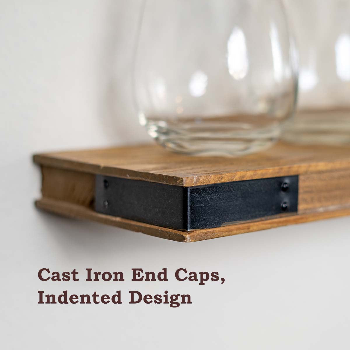 Modern Light Walnut Floating Shelves
